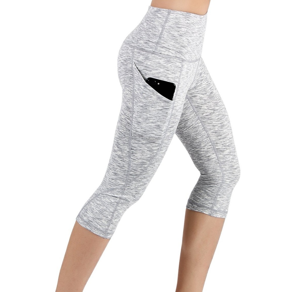 High Waist Capri Leggings With Pocket